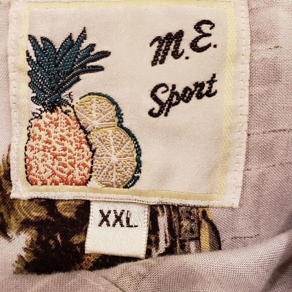 Hawaiian Aloha Pineapple Palm Tree Air Mail Shirt - Picture 5 of 8